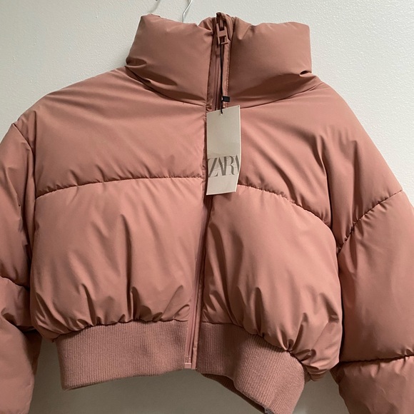 Zara Cropped Puffer Jacket S - Picture 10 of 11